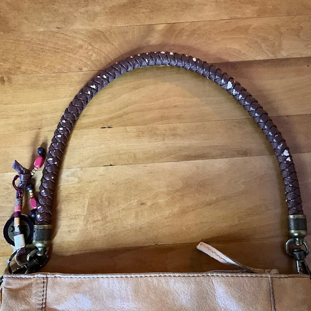 The Sak Leather Shoulder Bag Tan Brown Braided Strap Boho Chic‎ - Picture 6 of 9